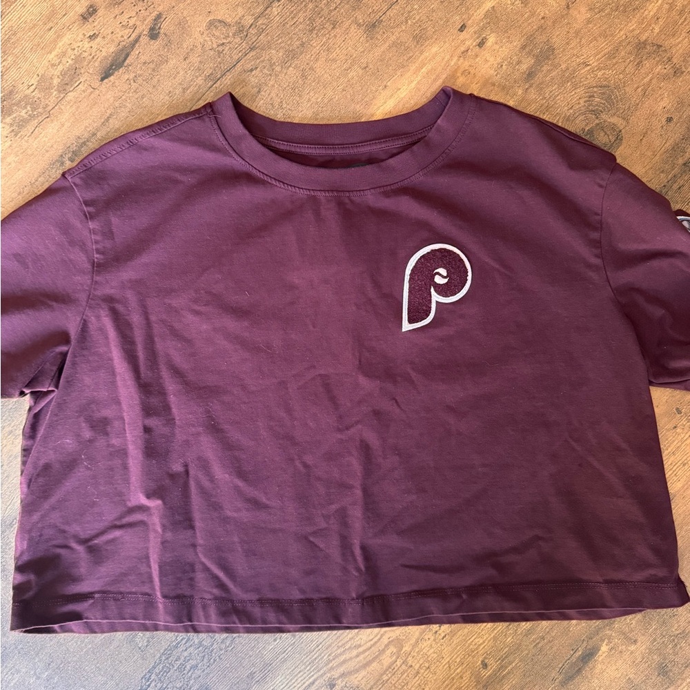 Maroon Philadelphia Phillies crop top